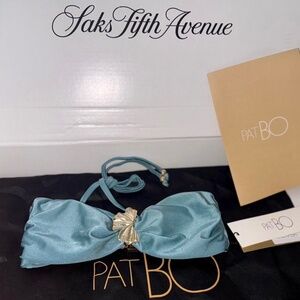 PatBO Seashall Lycra Halterneck Petal Bikini Top NWT